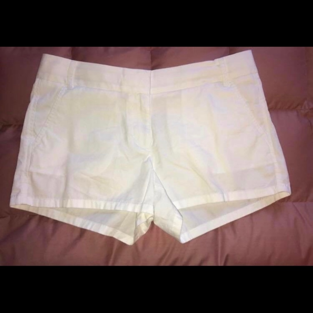 J Crew white chino 3” shorts